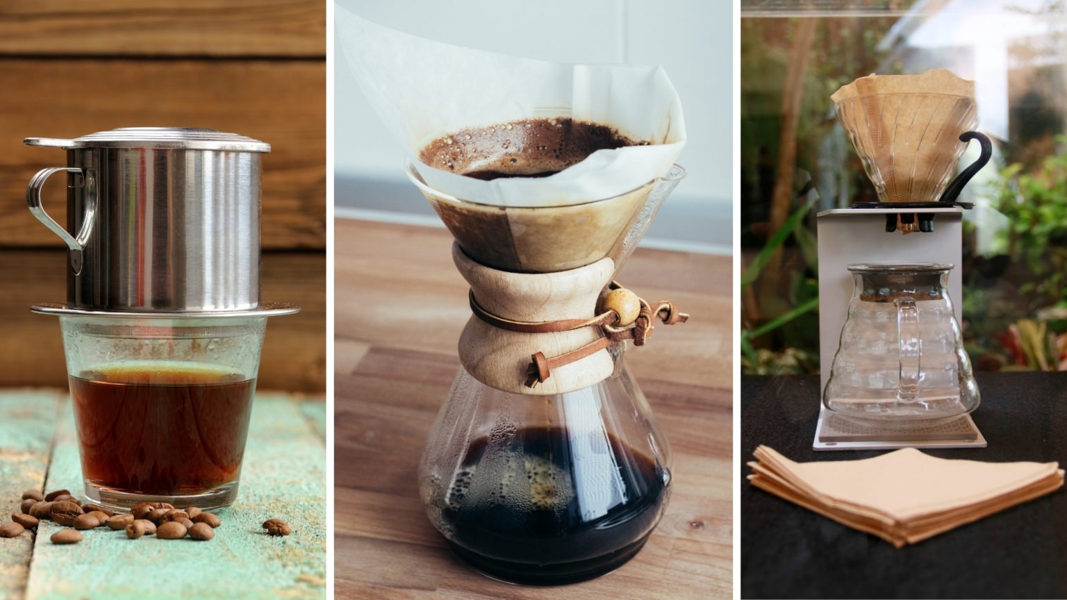Preparacion de cafe en metodo V60